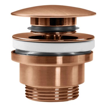 REA-A5632 - Wastafelafvoer CLICK-CLACK, Ø 6,4 cm, geborsteld koper