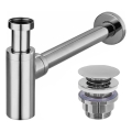 REA-A5693 - Wastafelsifon met CLICK-CLACK-afvoer Ø 6,4 cm, glanzend chroom