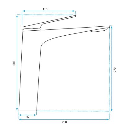 REA-B0493 - Wastafelkraan AVALON 30 cm geborsteld koper