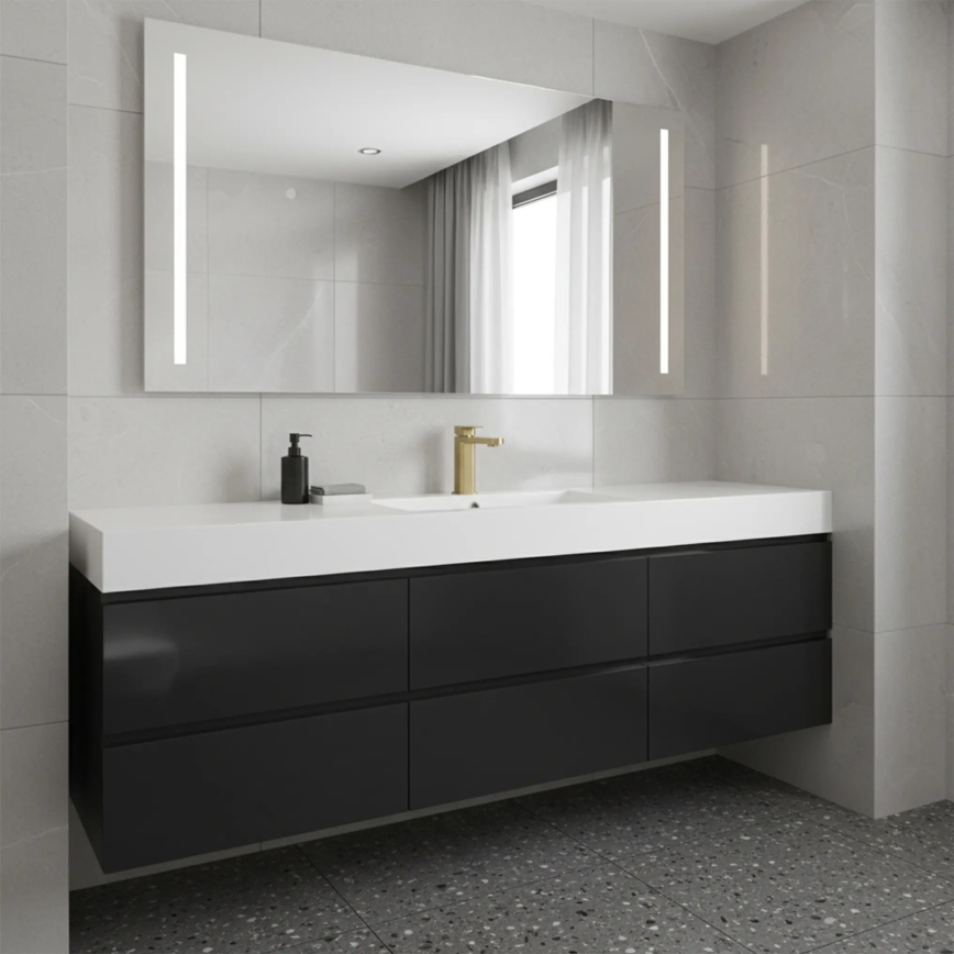 REA-B0976 - Wastafelmengkraan ARLO 17 cm geborsteld goud