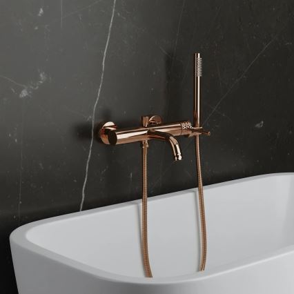 REA-B0980 - Badkraanset LUNGO DIAMOND in geborsteld koper