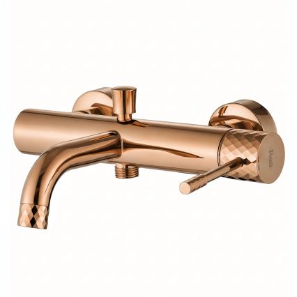 REA-B0980 - Badkraanset LUNGO DIAMOND in geborsteld koper