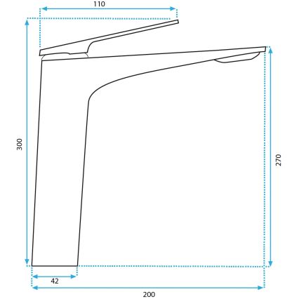 REA-B1127 - Wastafelkraan AVALON 30 cm, goudkleurig