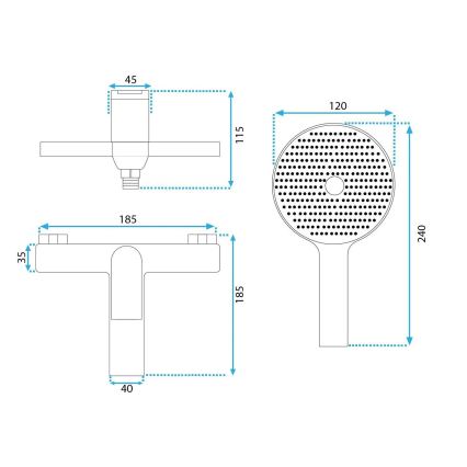 REA-B1156 - Badkraanset AVALON glanzend chroom