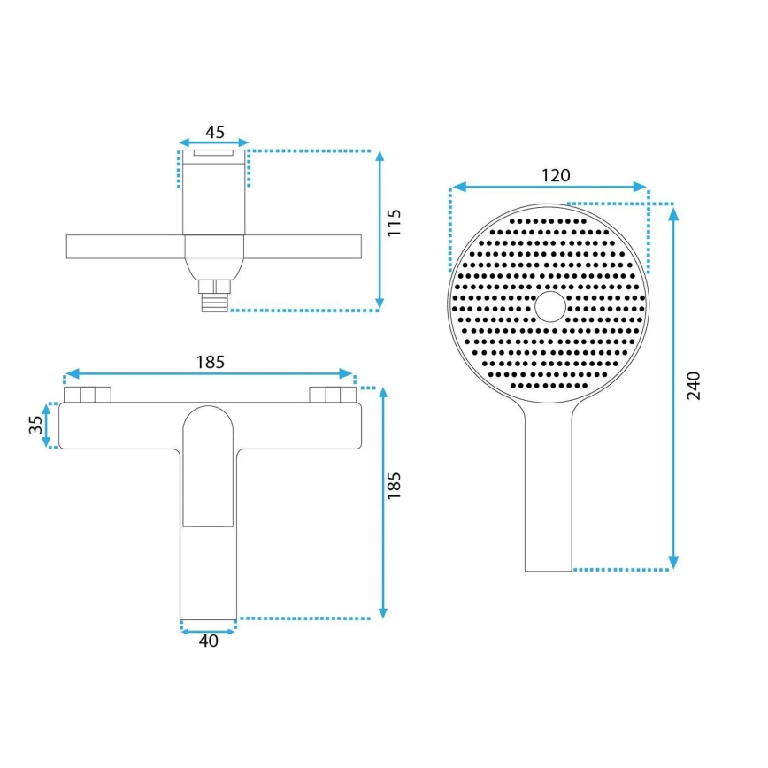 REA-B1156 - Badkraanset AVALON glanzend chroom