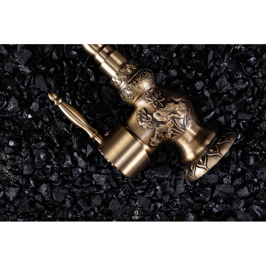 REA-B2500 - Wastafelkraan VENICE RETRO 32 cm geborsteld goud