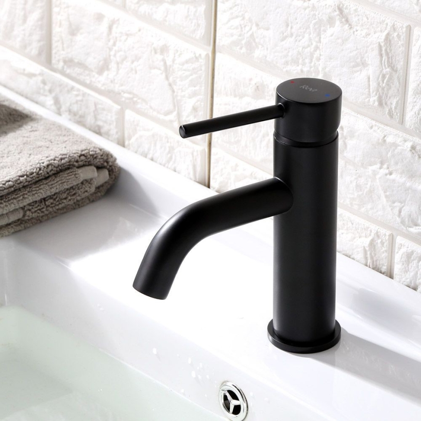 REA-B4102 - Wastafelkraan LUNGO 16,5 cm, zwart