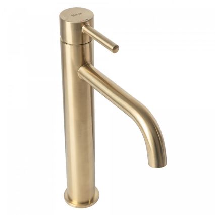 REA-B4526 - Wastafelkraan LUNGO 28 cm geborsteld goud