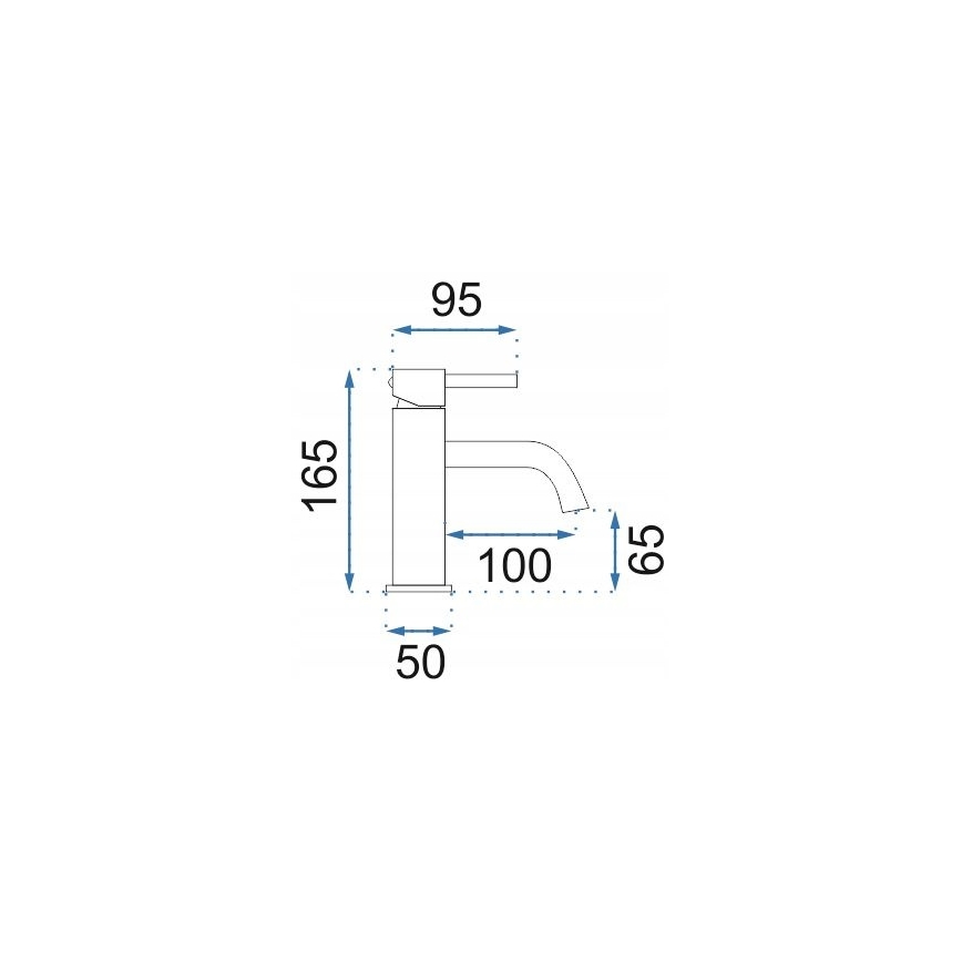 REA-B4527 - Wastafelkraan LUNGO 16,5 cm geborsteld goud