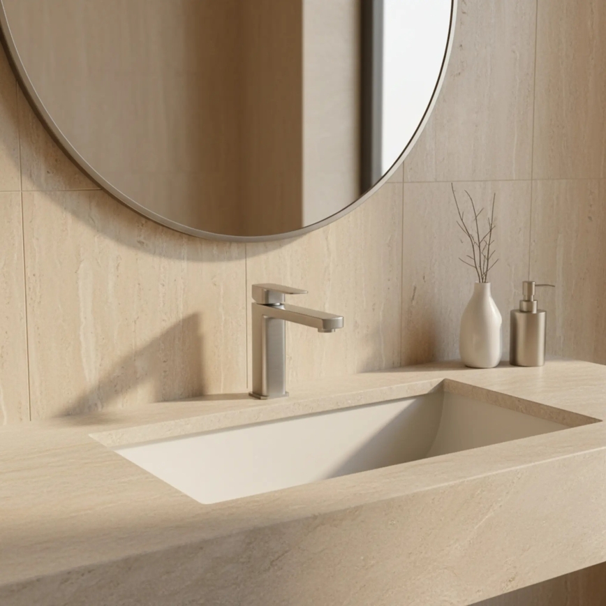 REA-B4589 - Wastafelmengkraan ARLO 17 cm nikkel