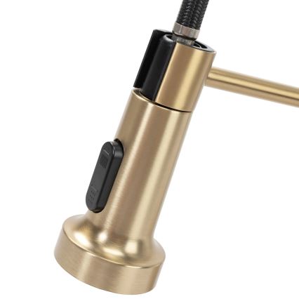 REA-B4821 - Keukenkraan met uittrekbare uitloop COLIN 42,5 cm geborsteld goud
