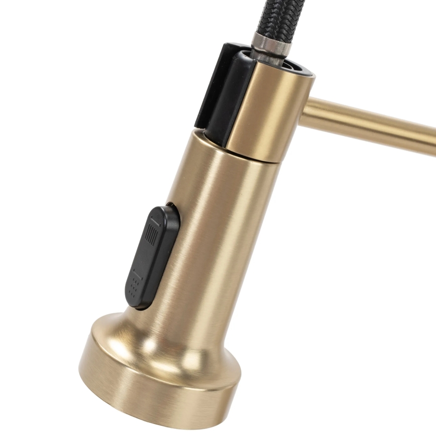 REA-B4821 - Keukenkraan met uittrekbare uitloop COLIN 42,5 cm geborsteld goud