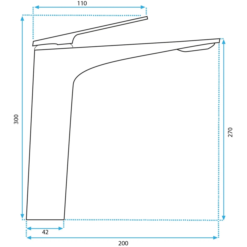 REA-B5060 - Wastafelkraan AVALON 30 cm glanzend chroom