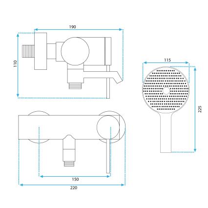 REA-B5099 - Badset FOSS mat zwart