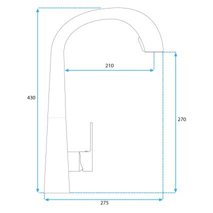 REA-B5312 - Keukenkraan met uittrekbare sproeikop ROSS 43 cm geborsteld goud