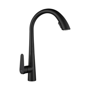 REA-B5313 - Keukenkraan met uittrekbare sproeikop ROSS 43 cm zwart