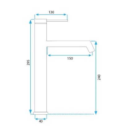 REA-B5320 - Wastafelkraan FOSS 29,5 cm mat zwart