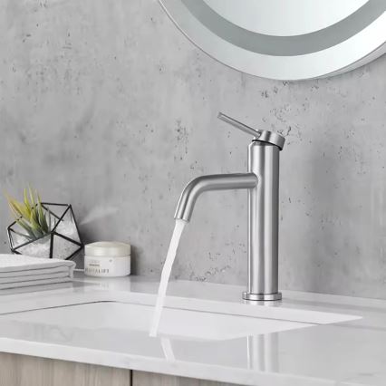 REA-B5324 - Wastafelkraan CLIF 20,5 cm geborsteld staal