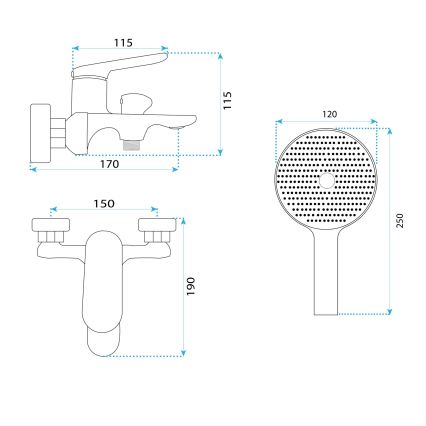REA-B5941 - Badset MARCO mat zwart