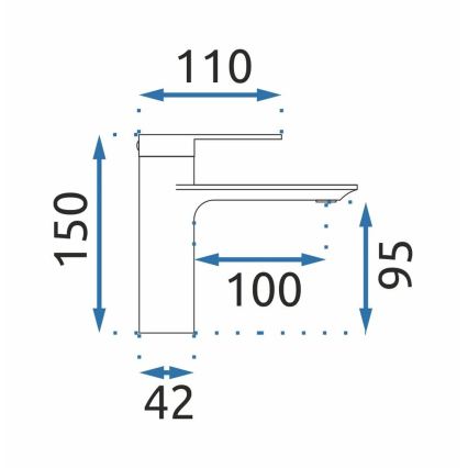 REA-B6202 - Wastafelkraan STORM 15 cm glanzend chroom