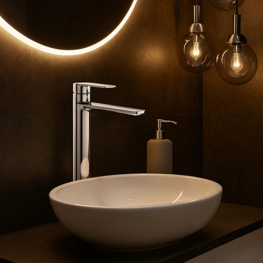 REA-B6203 - Wastafelkraan STORM 29,5 cm glanzend chroom