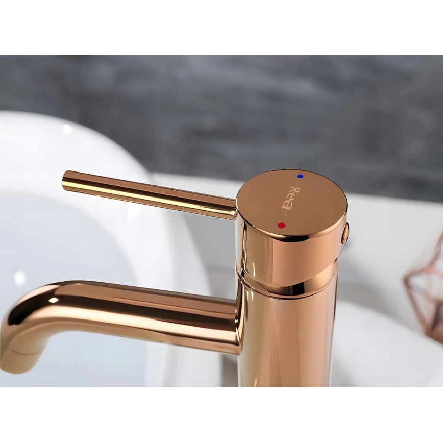 REA-B6321 - Wastafelmengkraan LUNGO 28 cm roségoud