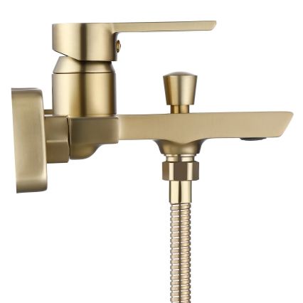 REA-B6414 - ARGUS badkraanset, geborsteld goud
