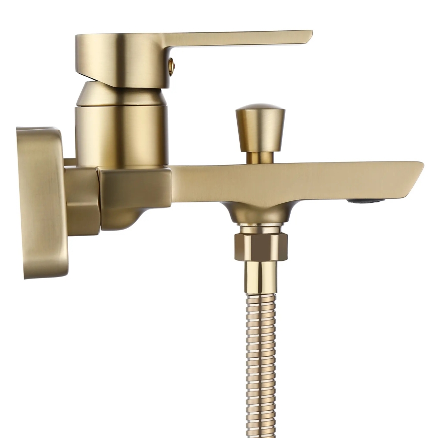 REA-B6414 - ARGUS badkraanset, geborsteld goud