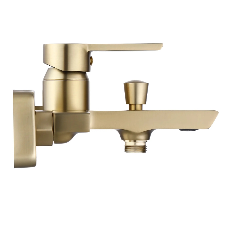 REA-B6414 - Badkraanset ARGUS met badmengkraan, geborsteld goud