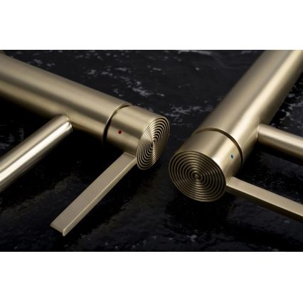 REA-B6444 - Gouden wastafelmengkraan FOSTER 18,2 cm