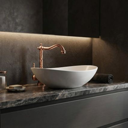 REA-B6528 - Wastafelkraan BONA 28,5 cm geborsteld koper