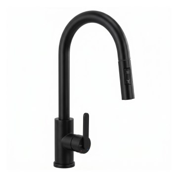 REA-B6571 - Keukenkraan met uittrekbare handdouche ONTARIO 38 cm zwart