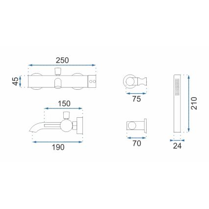 REA-B6635 - Badkraanset LUNGO goud