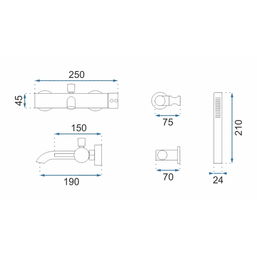 REA-B6635 - Badkraanset LUNGO goud