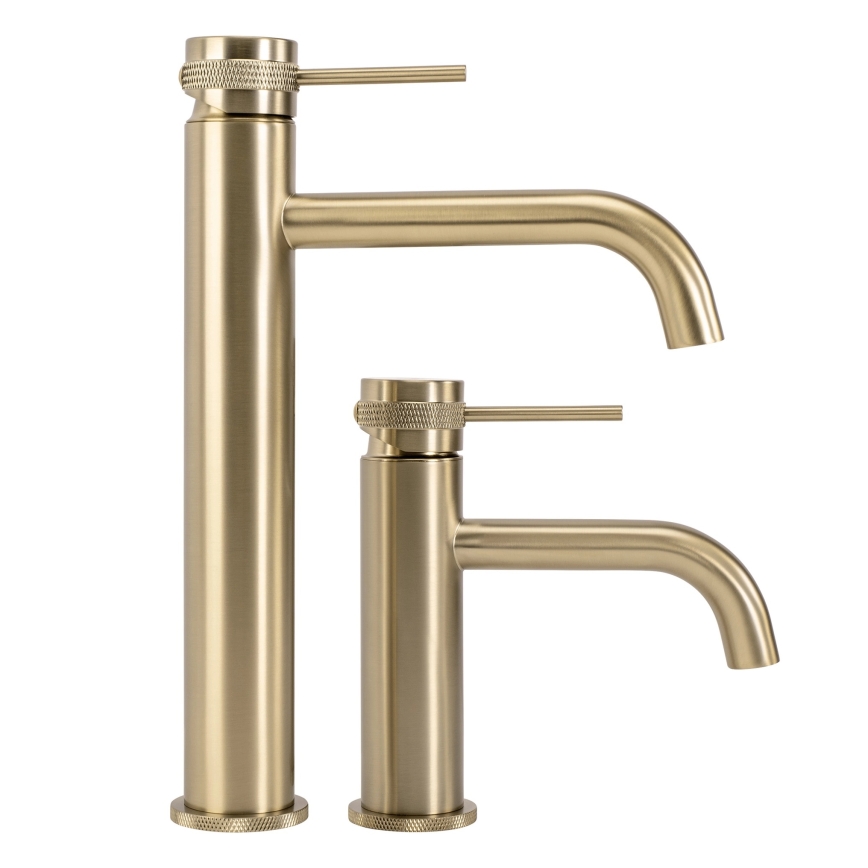 REA-B6950 - Wastafelmengkraan LUNGO 16,5 cm geborsteld goud