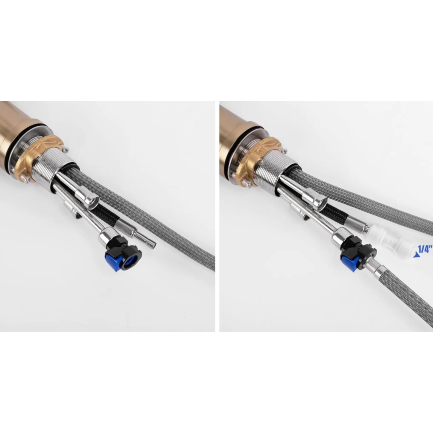 REA-B7564 - Keukenkraan met uittrekbare sproeikop en geïntegreerde waterfiltratie ECO FRESH 37,5 cm nikkel