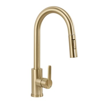 REA-B7575 - Keukenkraan ONTARIO 38 cm met uittrekbare sproeikop, geborsteld goud