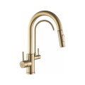 REA-B7596 - Keukenkraan met uittrekbare handdouche en ECO FRESH-filter, 37,5 cm, geborsteld goud