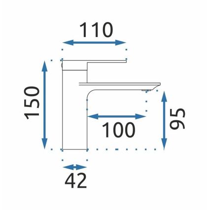 REA-B7960 - Wastafelmengkraan STORM 15 cm geborsteld goud