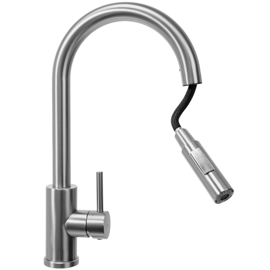 REA-B9146 - Keukenkraan FRESH 39,5 cm met uittrekbare uitloop nikkel