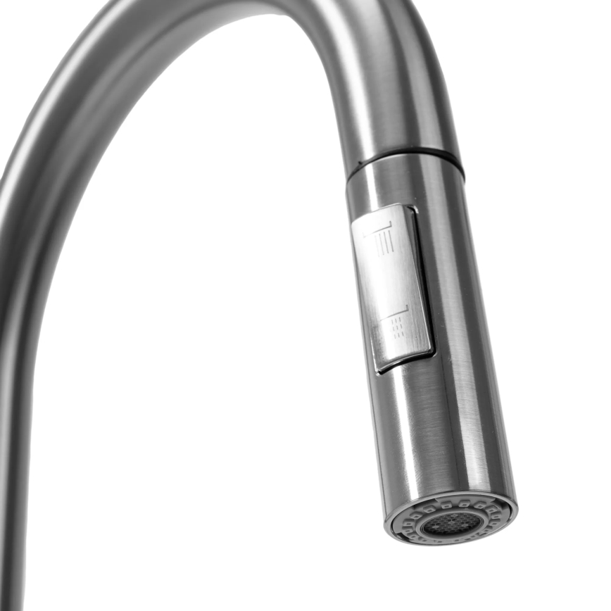 REA-B9146 - Keukenkraan FRESH 39,5 cm met uittrekbare uitloop nikkel