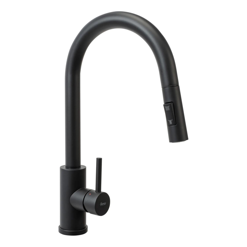 REA-B9147 - Keukenkraan met uittrekbare handdouche FRESH 39,5 cm mat zwart