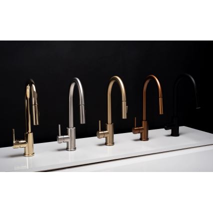 REA-B9148 - Keukenkraan met uittrekbare sproeikop FRESH 39,5 cm geborsteld goud