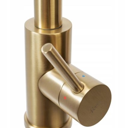 REA-B9842 - Aanraakbare keukenkraan met uittrekbare sproeikop FRESH TOUCH 37 cm 4xAA geborsteld goud