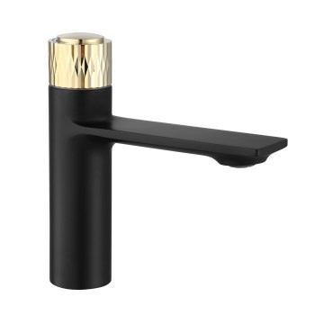 REA-B9987 - Wastafelkraan STORM 16,5 cm zwart/goud