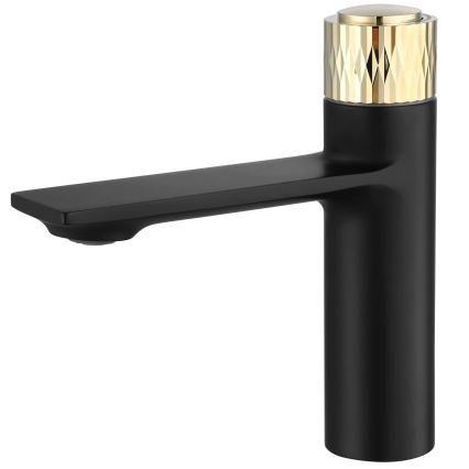 REA-B9987 - Wastafelkraan STORM 16,5 cm zwart/goud