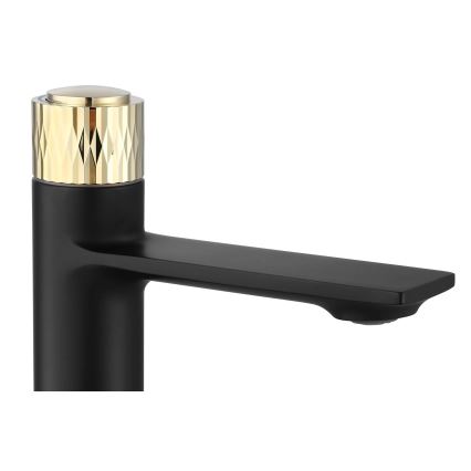 REA-B9987 - Wastafelkraan STORM 16,5 cm zwart/goud