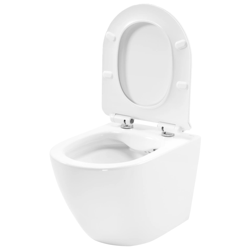 REA-C1400 - Hangend toilet met toiletbril CARTER RIMLESS keramiek/wit