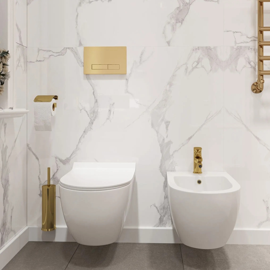 REA-C1400 - Hangend toilet met toiletbril CARTER RIMLESS keramiek/wit
