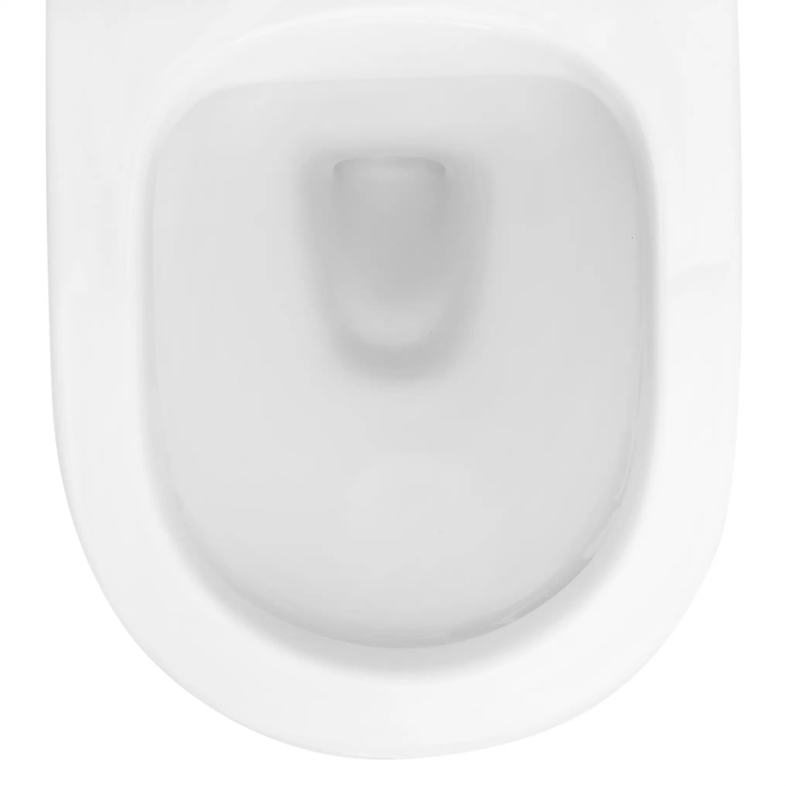 REA-C2760 - Hangend toilet met toiletzitting CARLO FLAT MINI RIMLESS keramiek/glanzend wit